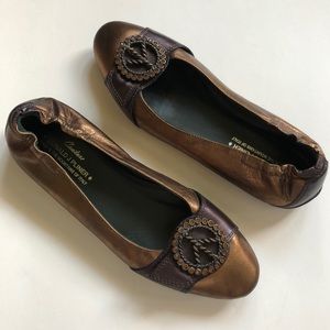 Donald J Pliner Haley Peace Sign Copper Flats